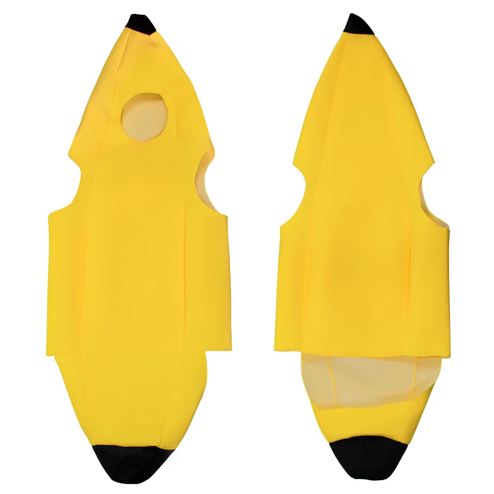 Adult Banana Costume Cosplay for Carnival Party Halloween Fun Unique Fruit Superhero Suit Party Accessory