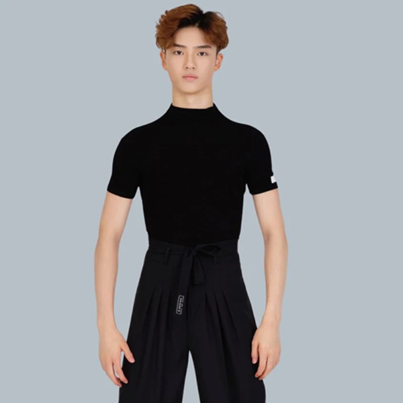 Costume de danse de salon pour enfants, haut de danse latine à manches courtes, pantalons de danse modernes pour garçons, vêtements d'entraînement de danse latine SL13462