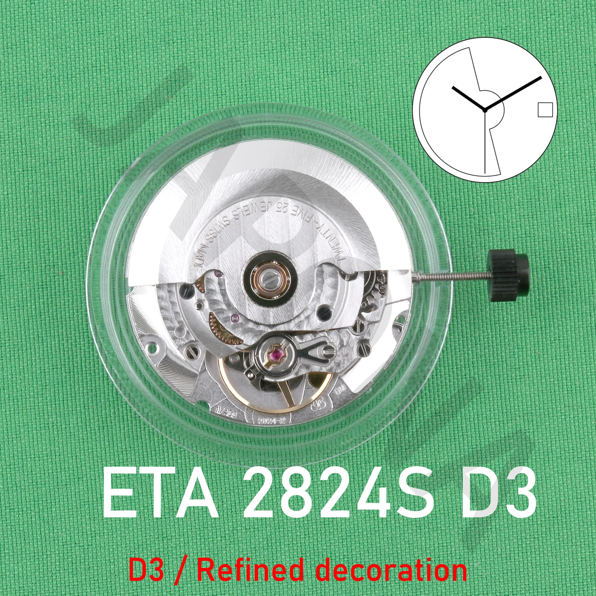 ETA 2824-2 시계 무브먼트 액세서리, 오리지널 기계식 ETA 2824 무브먼트 캘린더, 풀 패턴 연마, 신제품