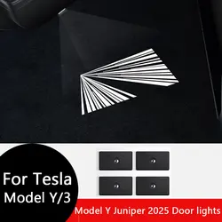 For Tesla Model Y Juniper 2025 Door Lights Model 3 Projector Puddle Lights Ultra-Bright Welcome Step Light Never Fade Model S X