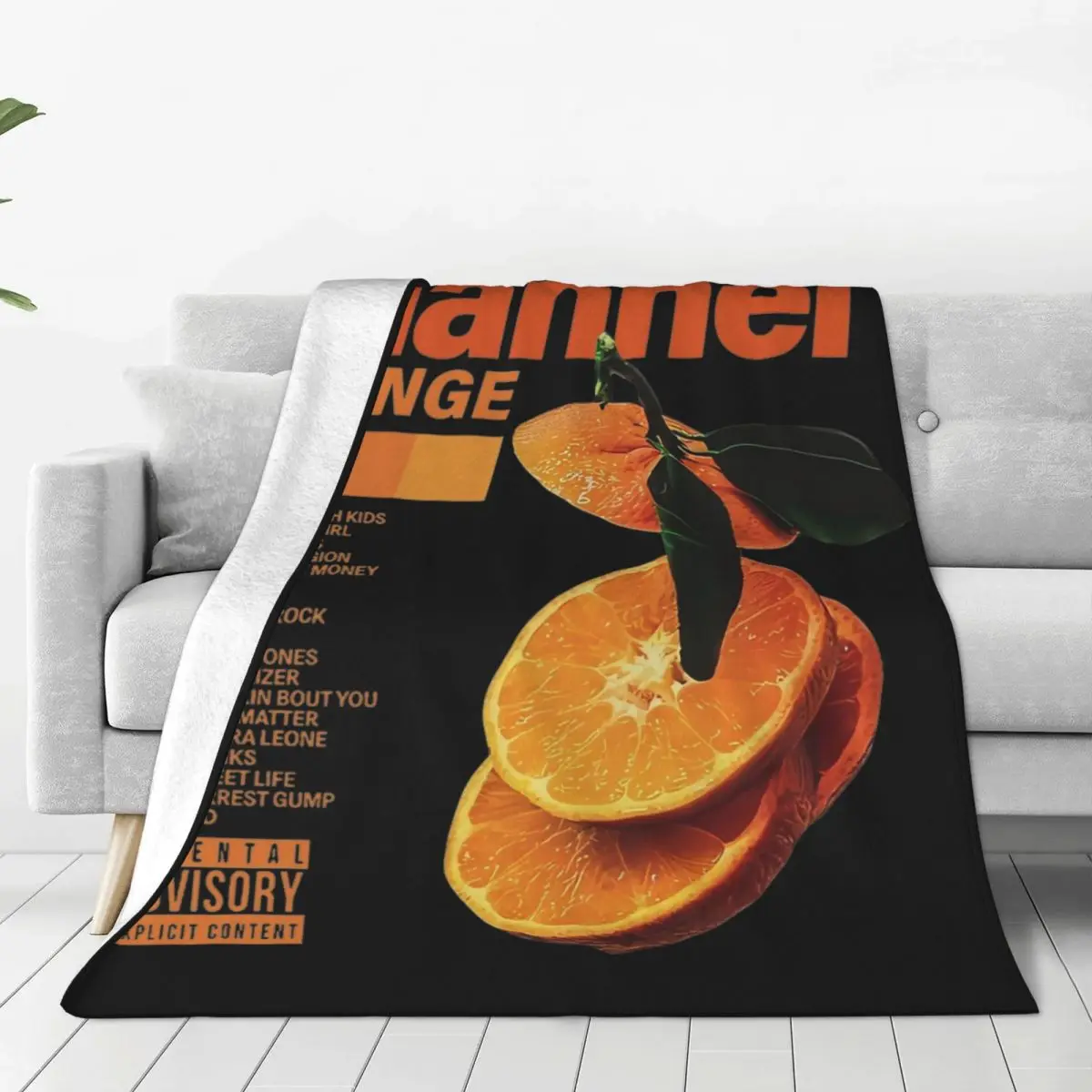 Multifunction Channel Orange Frank Oceans Blanket Sofa Decorative Blond Singer Rapper Throw Blanket Warm Flannel for Couch