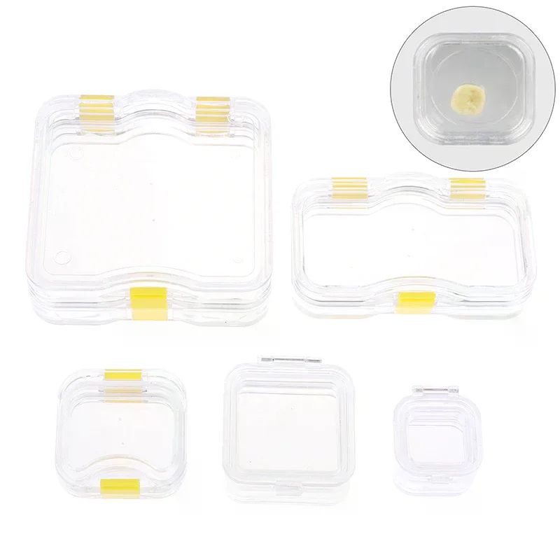 1 Pcs Plastic Dental Lab Box With Film Dentist False Tooth Case Box With Membrane Storage Boxes Denture Teeth Container Case