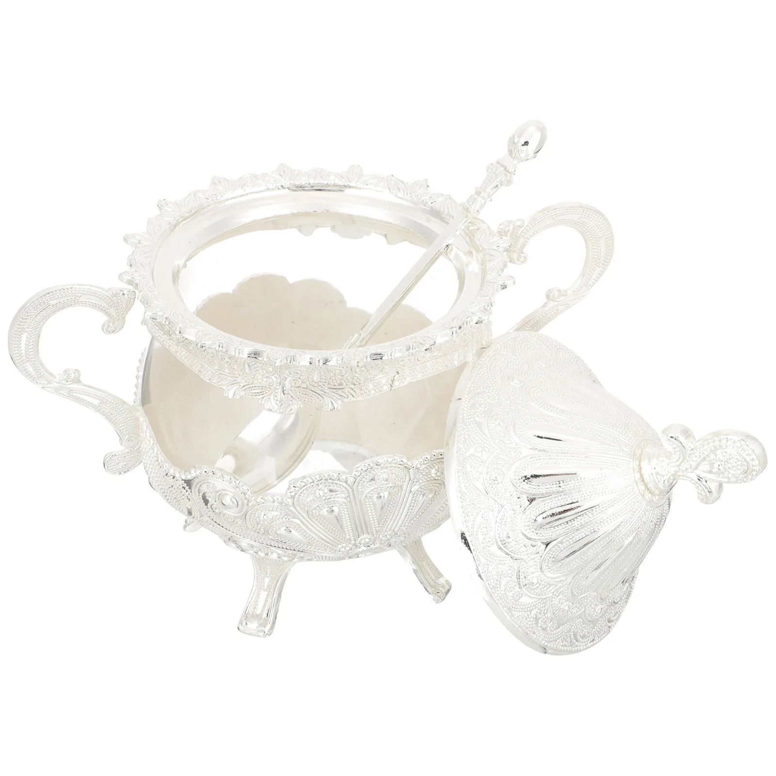 

Банка для приправ с крышкой в европейском стиле с тиснением, большой открывающийся кухонный контейнер для сахара, контейнер для приправ для домашнего ресторана