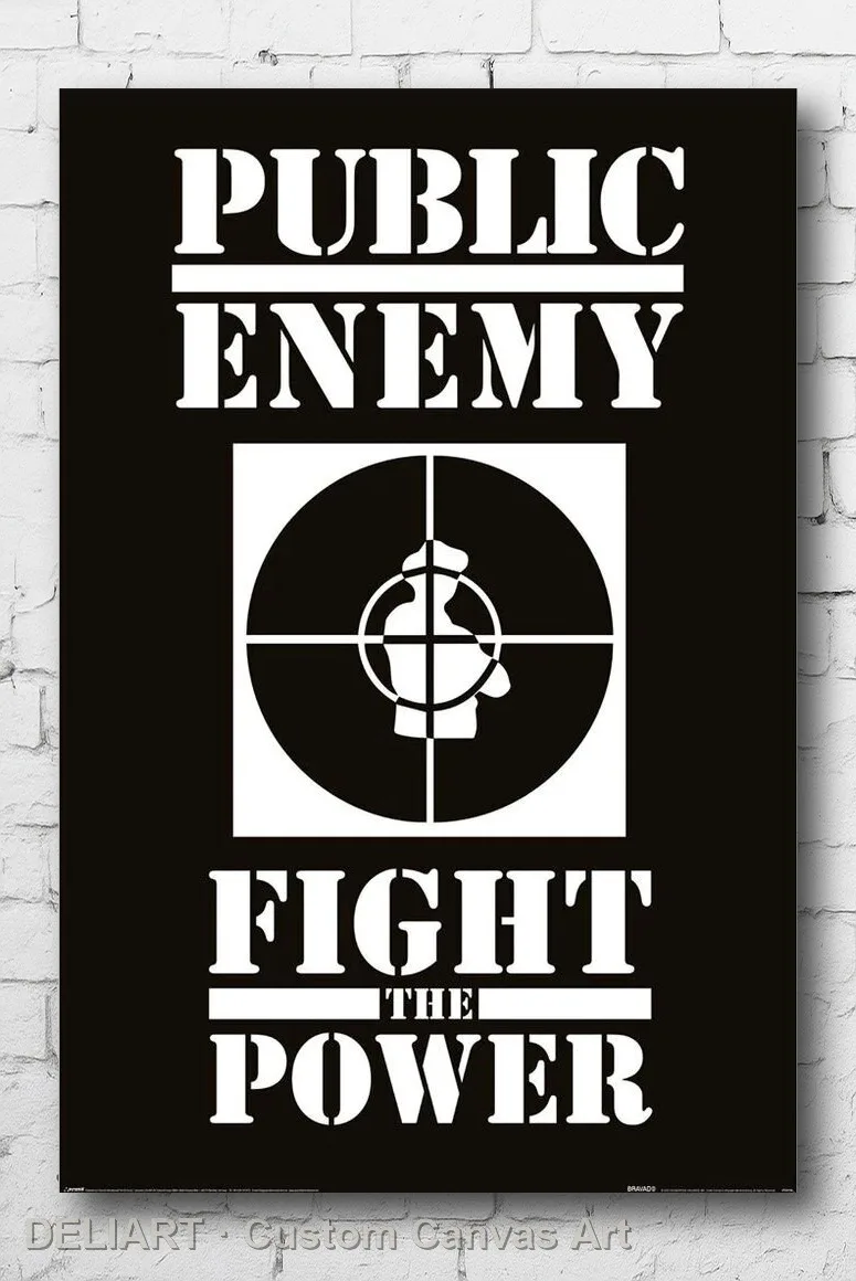 

PUBLIC ENEMY - FIGHT THE POWER Canvas Poster Custom Size Available Room Decoration Home Decor Wall Art