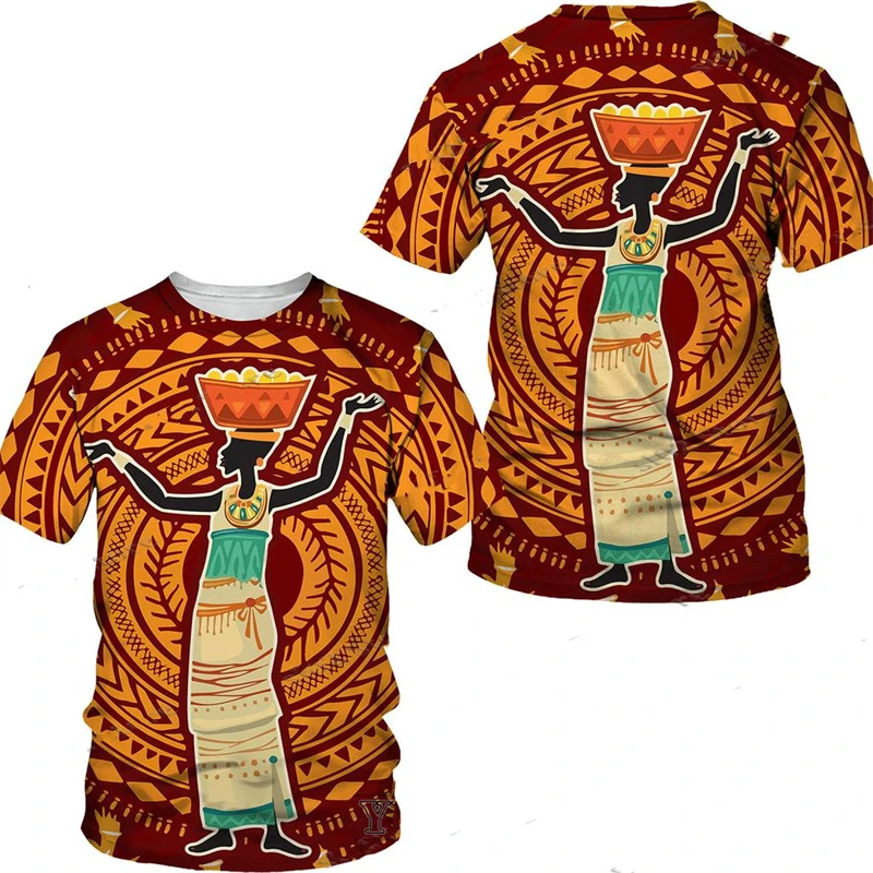 

Ethnic Style Graphic Men Tees Unisex Dashiki Clothes 3D Print Summer African Men's Short Sleeve T Shirt Street Fashion Outfits
