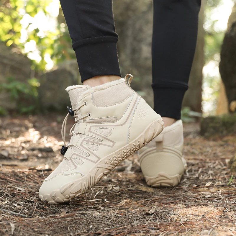 

Men Winter Outdoor Velvet Warm Snow Boots Walking Shoes Waterproof Ski Shoes High-Top Large Size Cotton Boots Thick Cotton Shoes