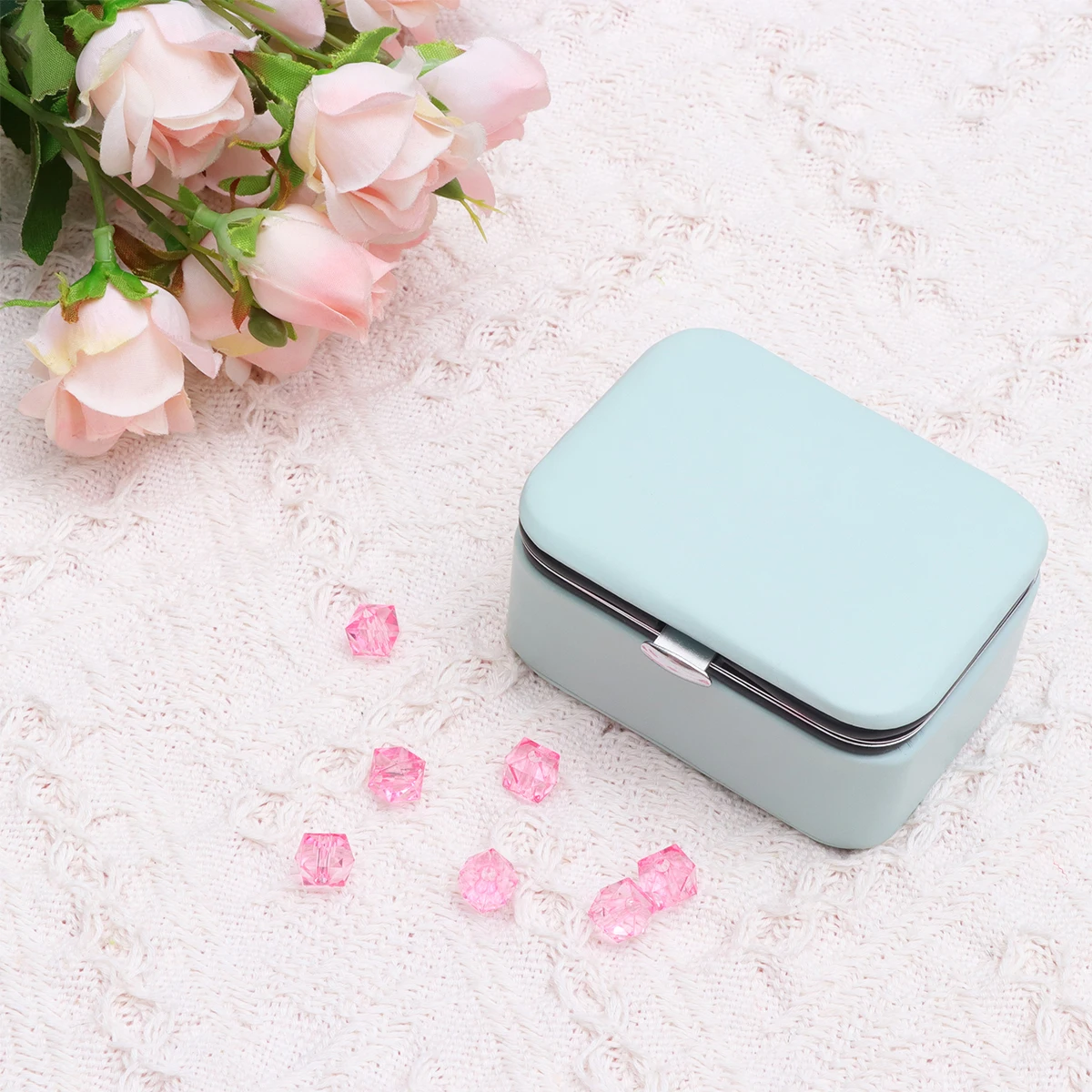 

Portable Jewelry Storage Box Cases for Women Earring Velvet Containers