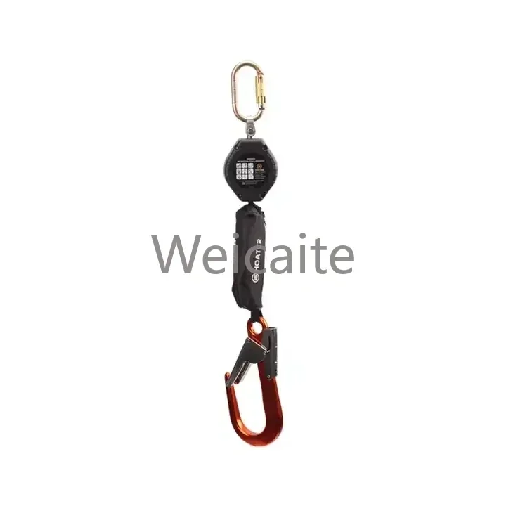 

Professional Outdoor Adjustable Fall Protection Safety Line Rope Harness Retractable Lifeline External Shock Absorber