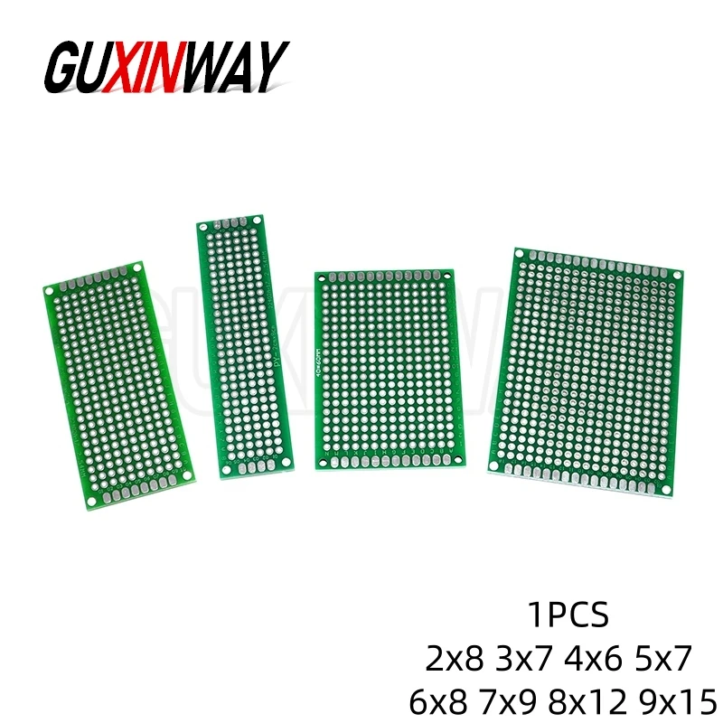 แผงวงจรพิมพ์สองด้าน 1 ชิ้น สำหรับชุด Arduino DIY ขนาด 2x8 3x7 4x6 5x7 6x8 7x9 8x12 9x15 นิ้ว ใช้เป็น Protoboard สำหรับงานต้นแบบ