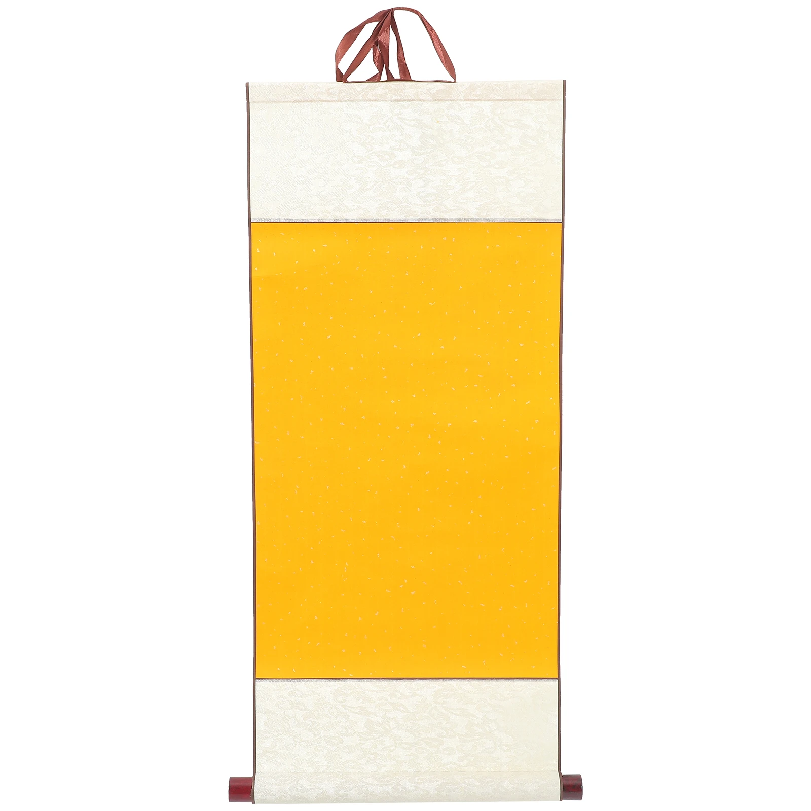 Calligraphy Rice Paper Scroll 30x70cm Yellow Gold Blank Canvas Home Decor Painting Supplies Chinese Scroll Sketch Paper