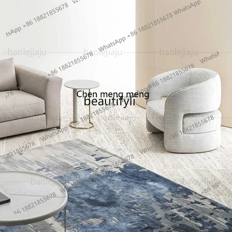 ss7486 مكتب المبيعات الإيطالية طاولة جانبية بسيطة الهندي الأخضر الرخام طاولة شاي مستديرة شقة صغيرة غرفة المعيشة علامة زاوية جلدية #5