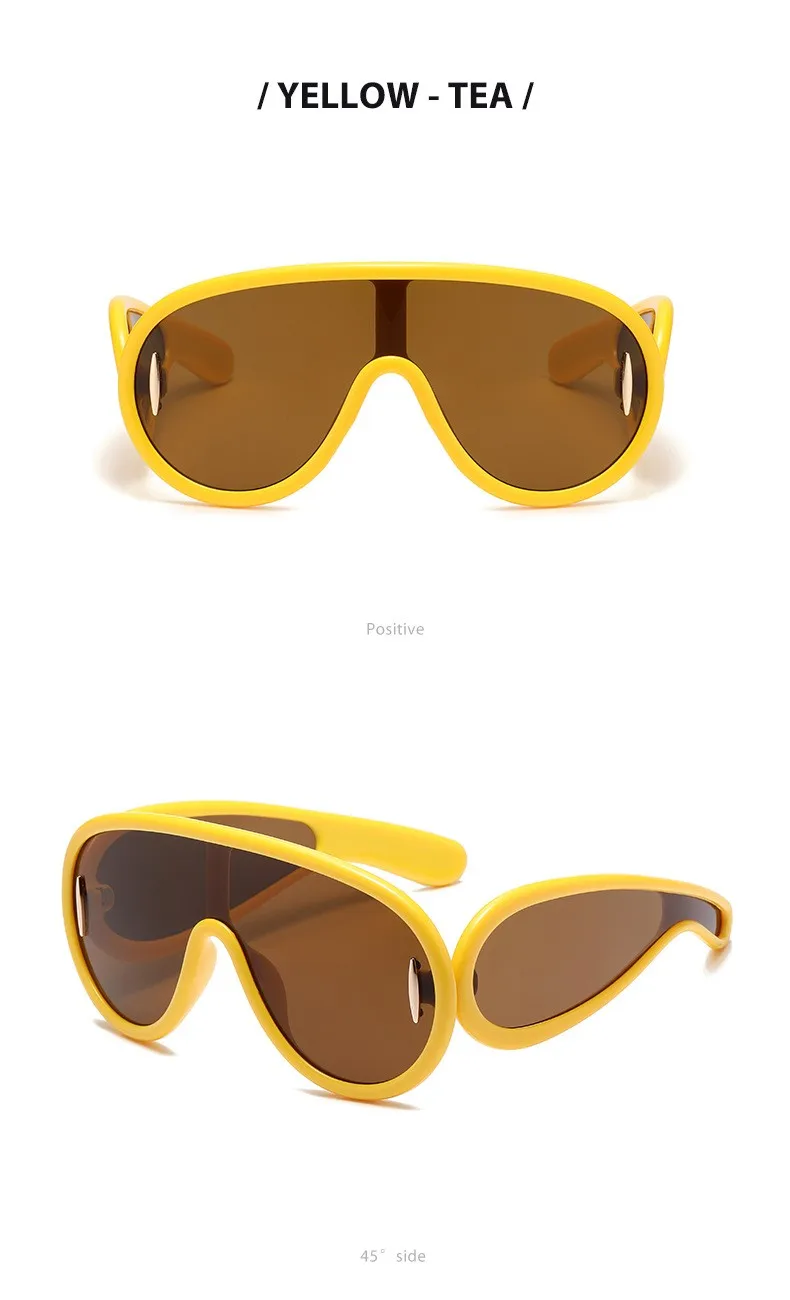 Integrierte Brille, Sonnenbrille, großes Gesicht, Sonnenbrille für Männer und Frauen, modische Krötenbrille, Sonnenbrille 3950 – Detail 21