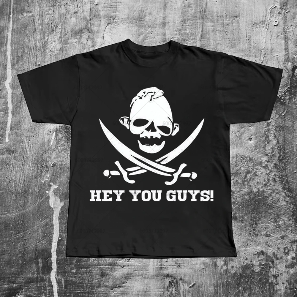 تي شيرت رجالي ملابس الشارع الشهير يا أنت الرجال القراصنة الكسل محاكاة ساخرة نكتة الجمجمة The Goonies مضحك ميمي خمر المحملة المرأة المتضخم Harajuku #1