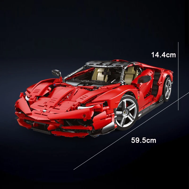 IN STOCK MOC Technical Centenario 1:8 Hypercar Building Blocks Assembling Red Sports Car Bricks Model Kids Toys Gift Set