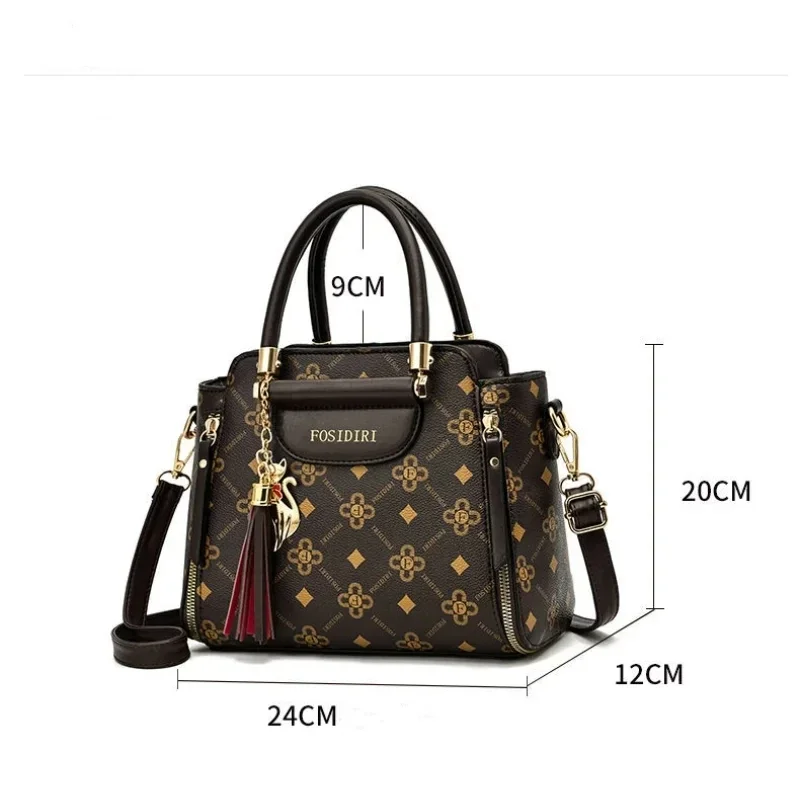 Ladies Spring and Winter New Fashion Shoulder Bag Casual Printed PU Crossbody Bag