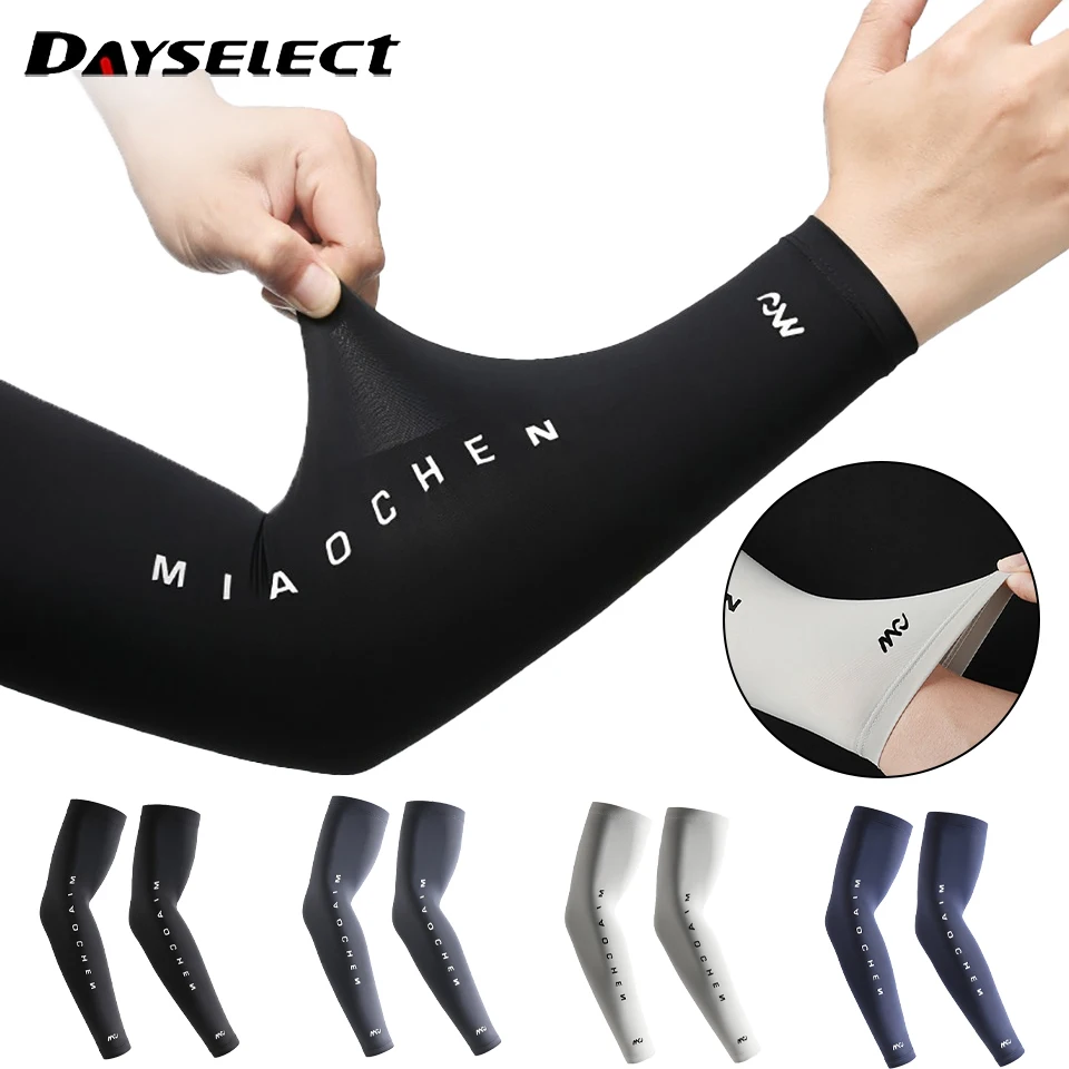 AliExpress dayselect 1Pair Summer Cooling Arm Sleeves Breathable UV Protection UPF50+ Lightweight Ice Silk Outdoor Cycling Sports Men Women Unisex