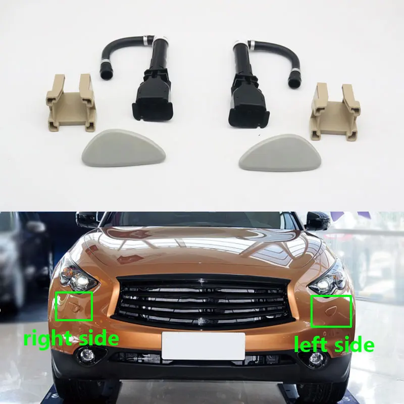 

For Infiniti FX35 FX37 FX50 2008-2013 QX70 QX70S 2014 2015 Front Head light Lamp Washer Nozzle Spray Pump Actuator Cover Cap