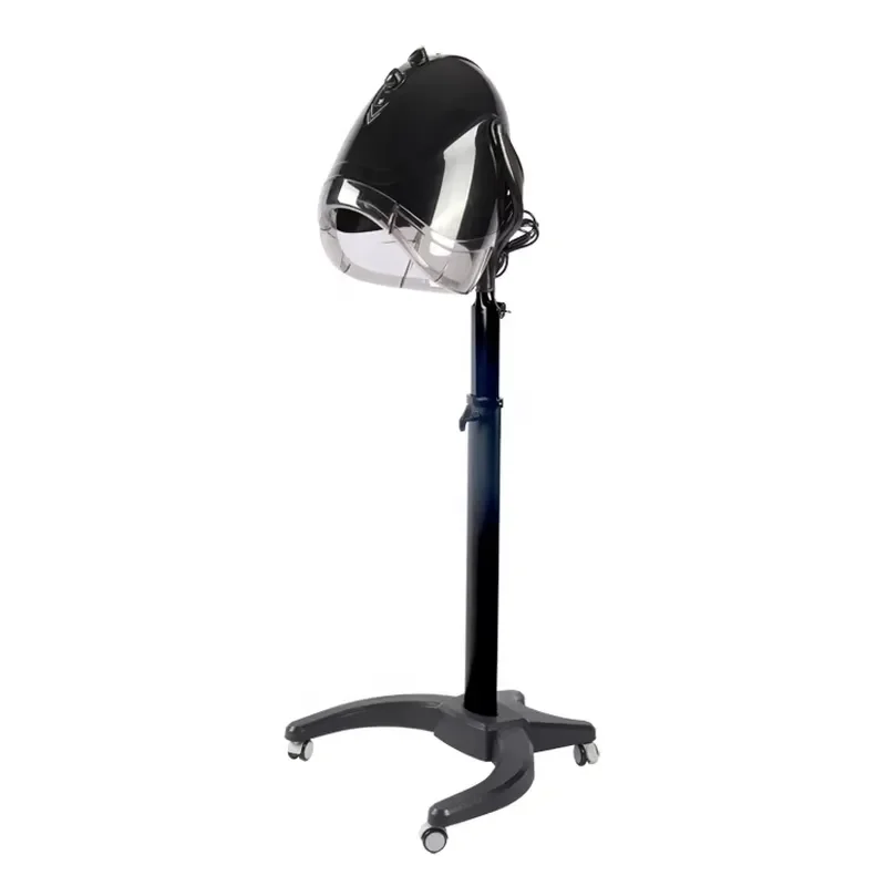 Professional Salon Upright Hood Hair Dryer Helmet with Height Adjustable Stand 60 Minute Timer and Thermostat for Home Use