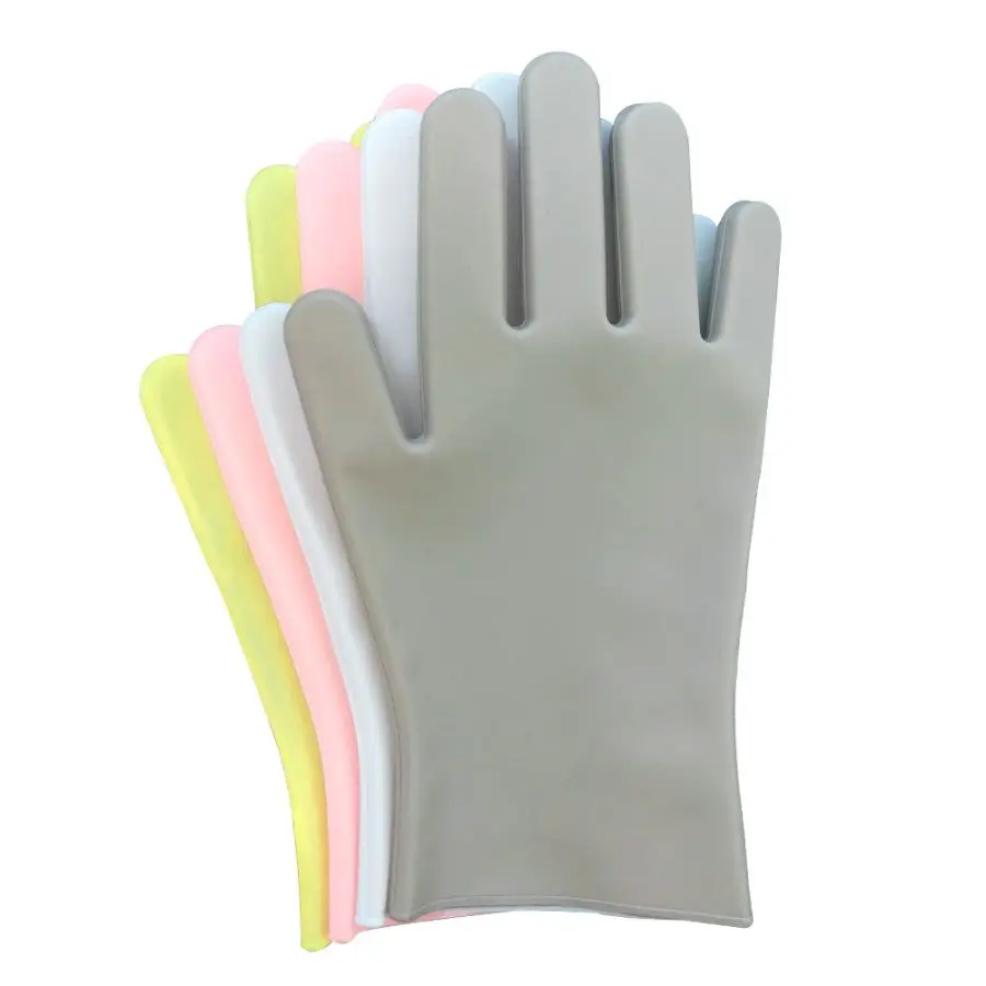 Cleaning Silicone Gloves Hygienic Household Commodity Home Helper Dishes Washing Medium Thick Glove Clean Kitchen Heat-resisting