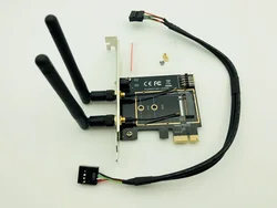 ミニpcieネットワークカード,wifiアダプター,ngff key A-Eからmini pci express,iser pci-e 1x ngff,ワイヤレスサポート,2230