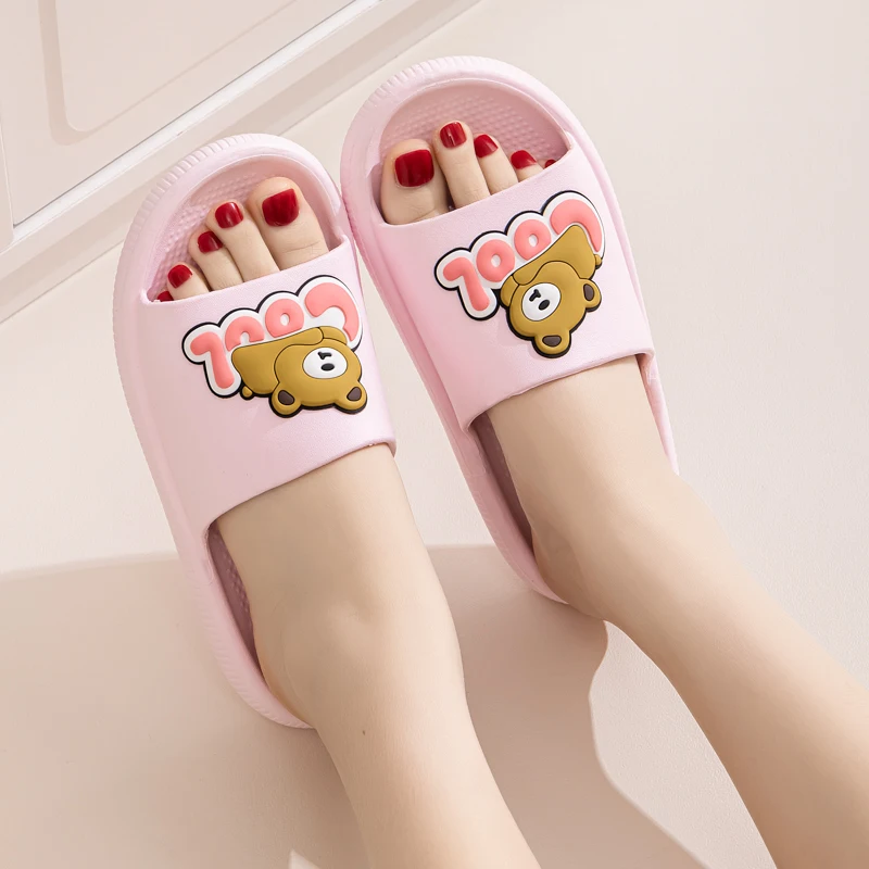 SYM Women's Slippers 2025 - Summer Anti-Slip Indoor House Shoes Cute Bathroom Slides for Couples Anti-Odor Trendy Comfort