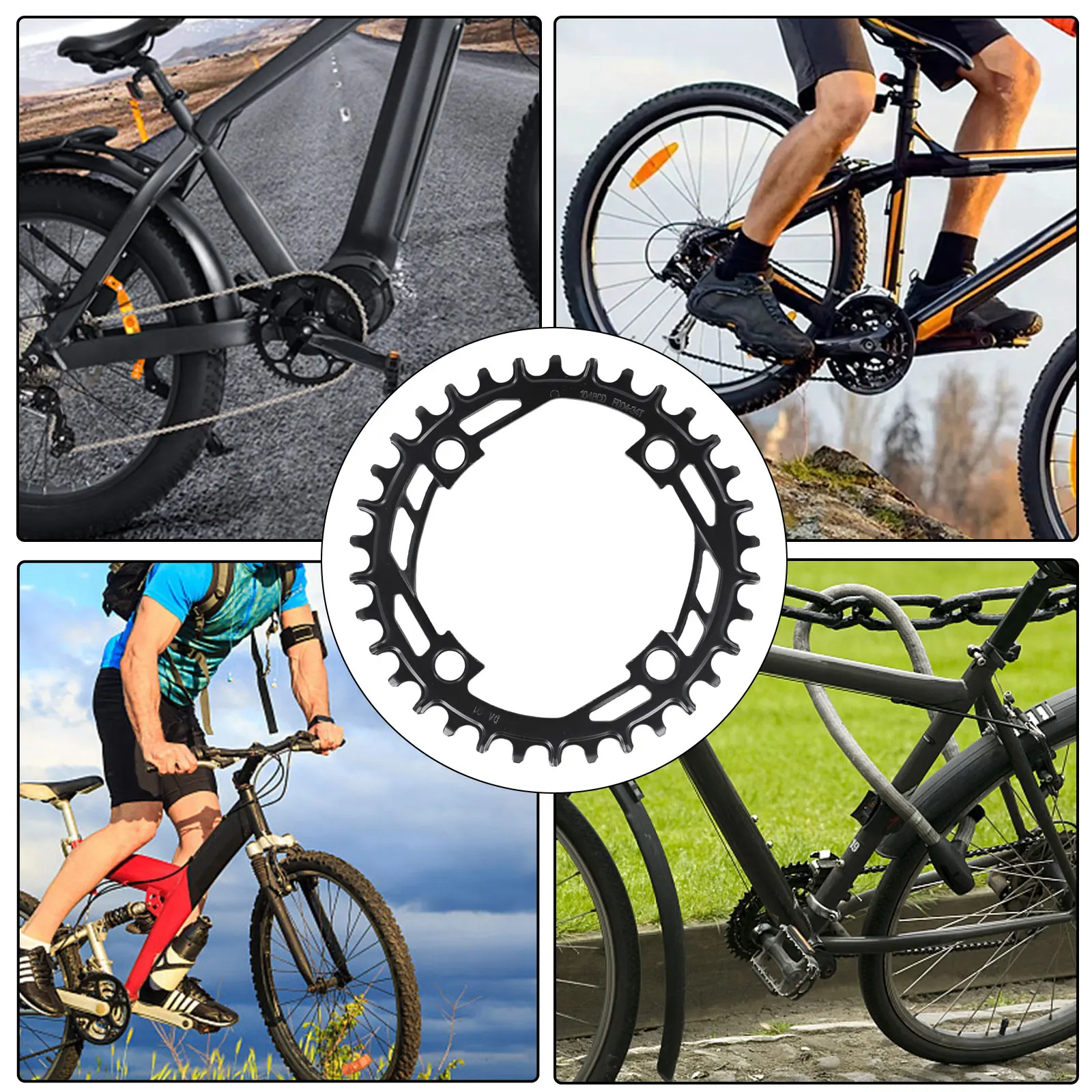 

Outdoor Chainring Chain Wheel Positive Negative Sprocket Tooth MTB Prowheel Single Disc 104BCD 12 Speeds Bicycle