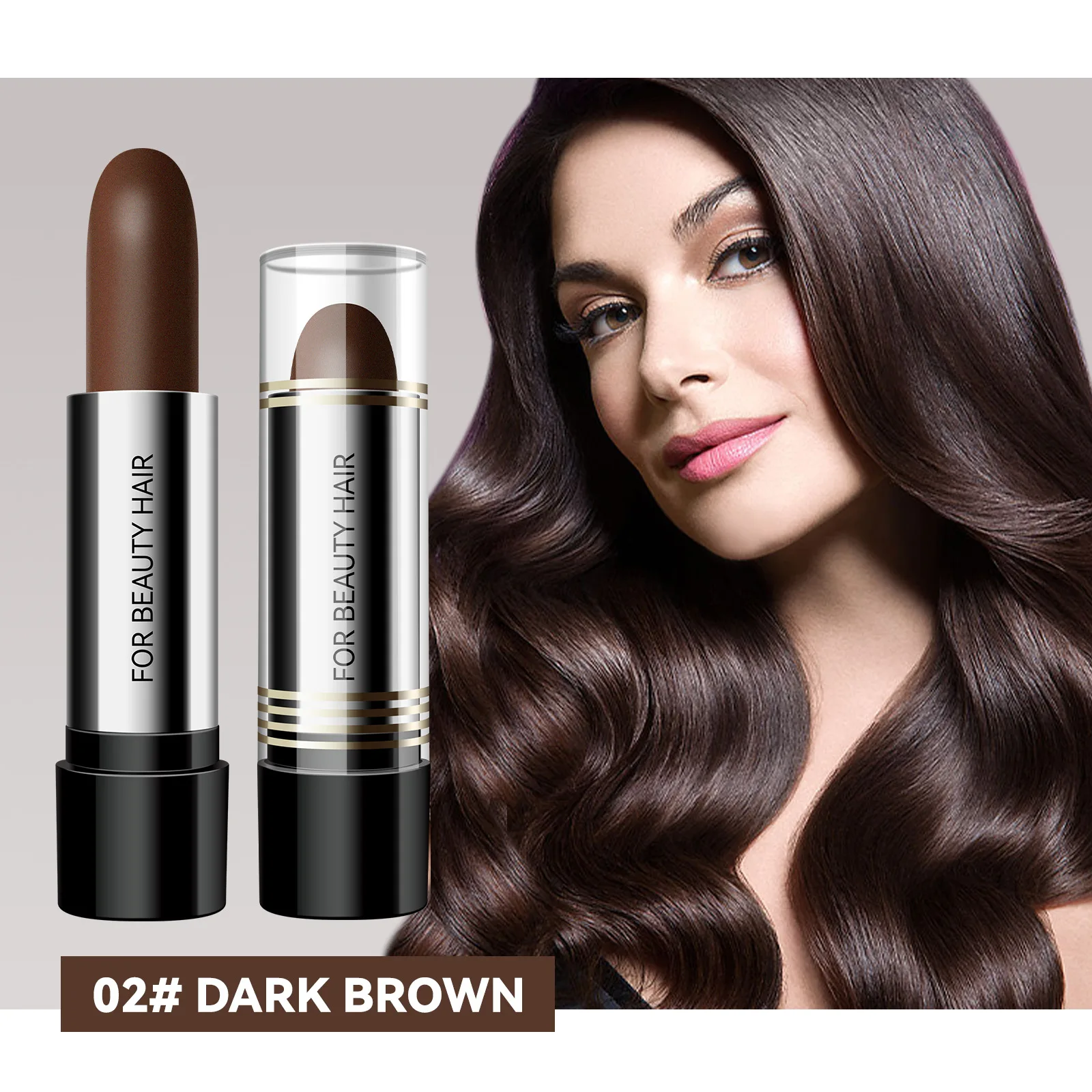 Penna temporanea monouso per tinture per capelli per coprire i capelli bianchi, tintura temporanea nera per capelli grigi istantanei, cosmetici in stick