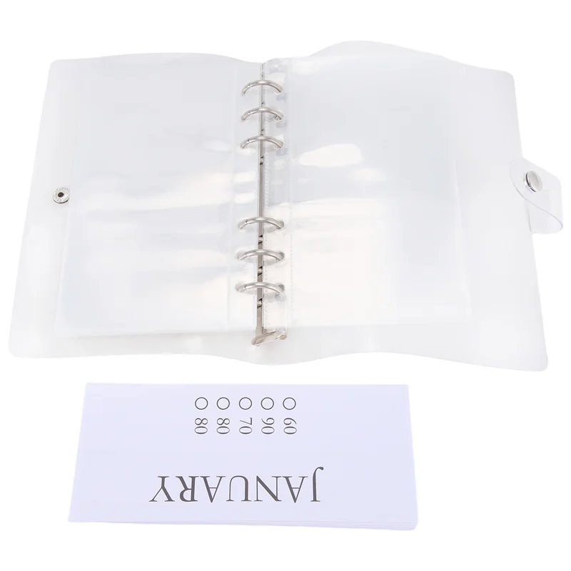 ABFM-Envelope Challenge Binder Savings Binder For Save With Cash Envelopes For Budget Planning
