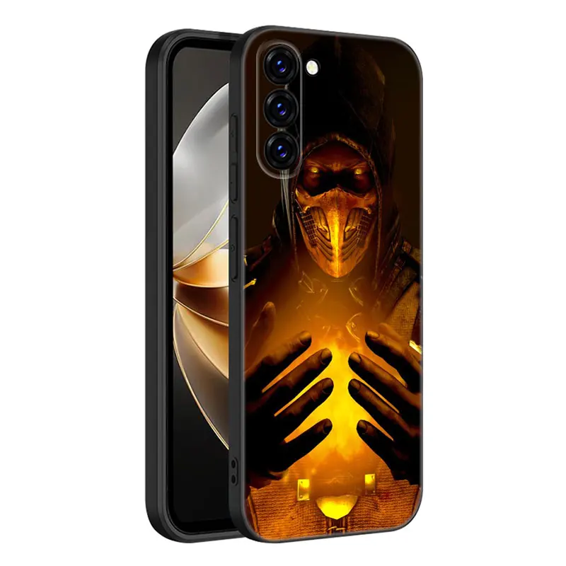 Game Mortal Kombat Phone Case For Samsung Galaxy S23 S21 S20 FE S24 S22 Ultra S10E S10 S9 S8 Plus Black Silicone Cover