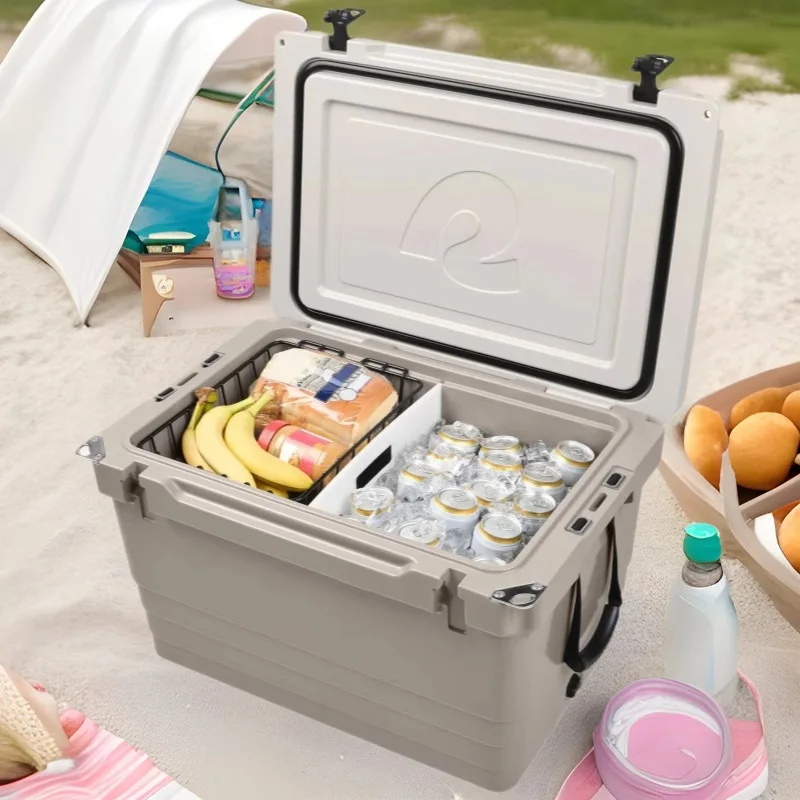 Source factory wholesale 45QT khaki large capacity rotational molding incubator refrigerated car portable incubator bucket