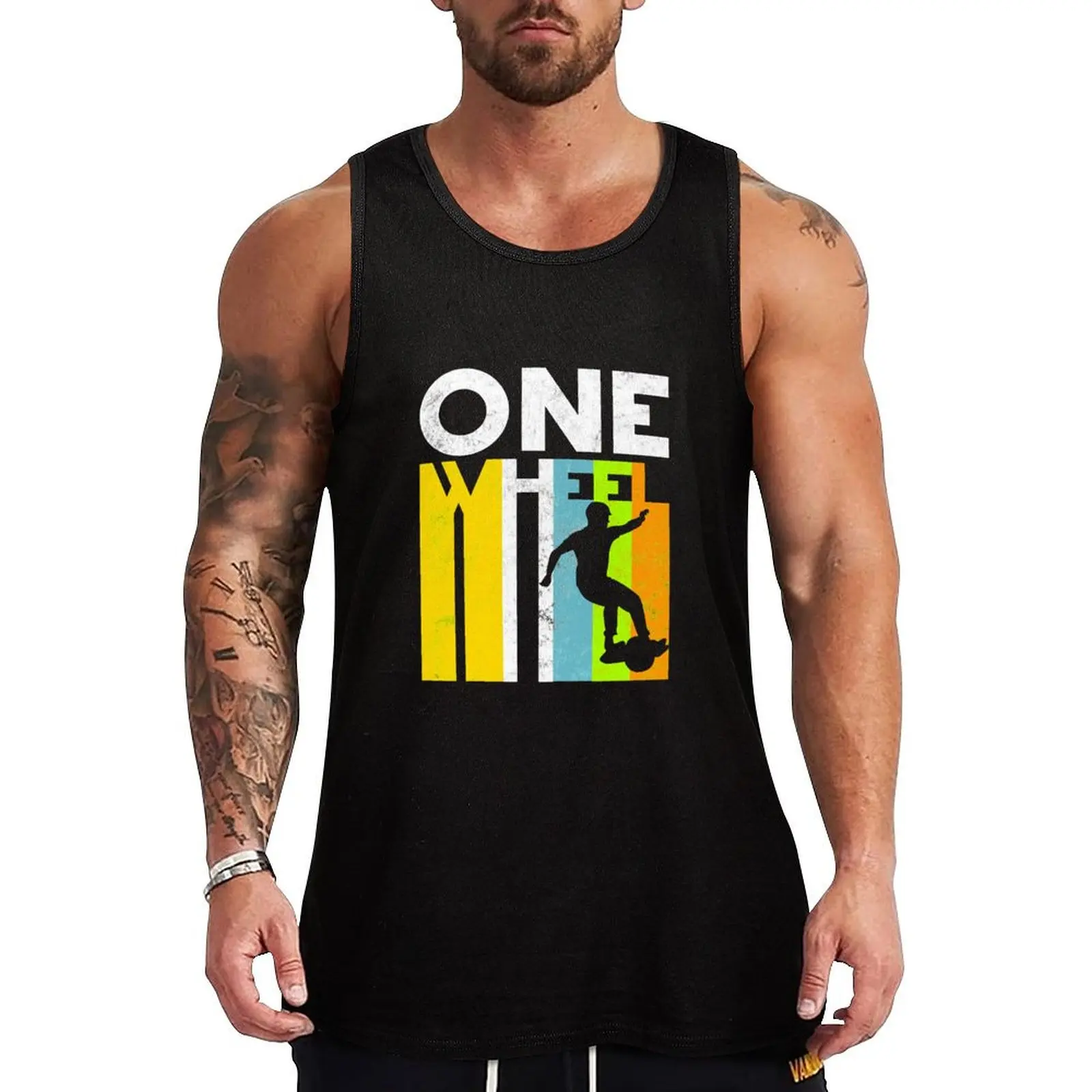 

onewheelGift onewheel Retro colored Premium Tank Top bodybuilding t-shirt training weight vest