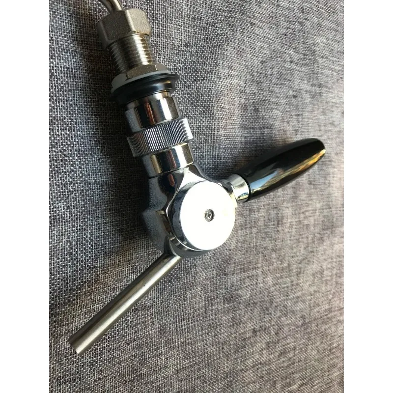 Belgian beer tap with 30mm thread shank and accessore for hose ,flow control ball beer tap,brass material,for homebrew