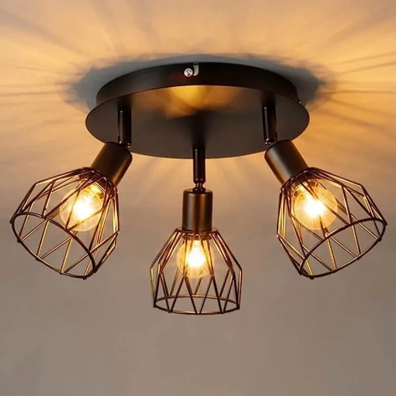 

Three-head Diamond Hollow Spotlight Simple Industrial Wind Personalized Multi-head Ceiling Light Led Exhibition Display Lights
