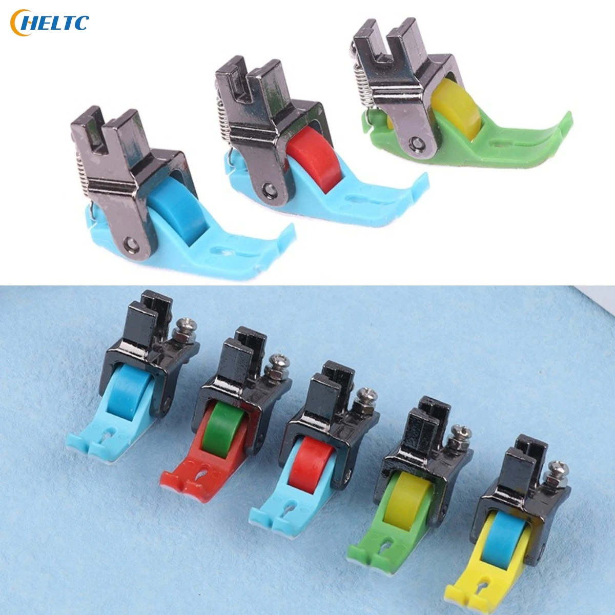 1pc Universal Industrial Sewing Machine Leather Roller Wheel Presser Foot Of Flat Car Thick Fabric Clothing Replace Presser Feet