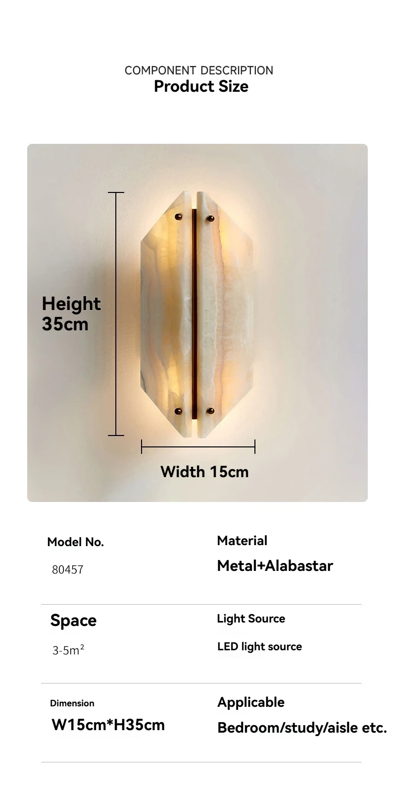 الإسبانية الرخام الطبيعي المعين مصابيح الحائط مصباح ليد الحديثة شخصية مطعم غرفة المعيشة دراسة غرفة نوم مطعم الشمعدانات #6