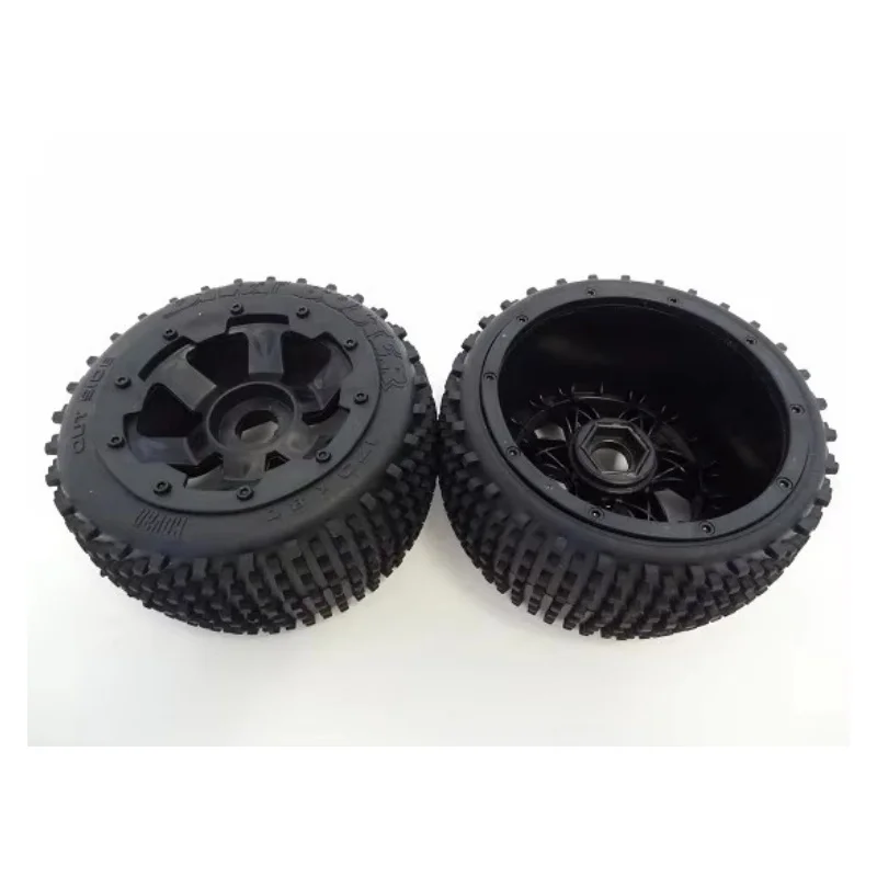 Rovan Baja Buggy Rear Wheel Mini Pin Spike Tires on Rims Desert Buster Style for 1/5 HPI Baja 5B 2.0 SS