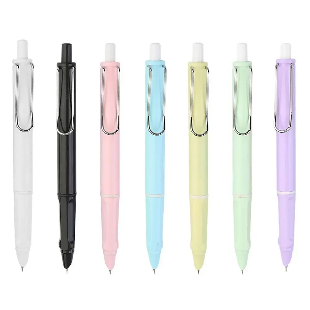 Fountain Pen Press Type Ink Pen Nib Converter Push Action Automatic Writing Pens Retractable Fountain Pen Office Stationery