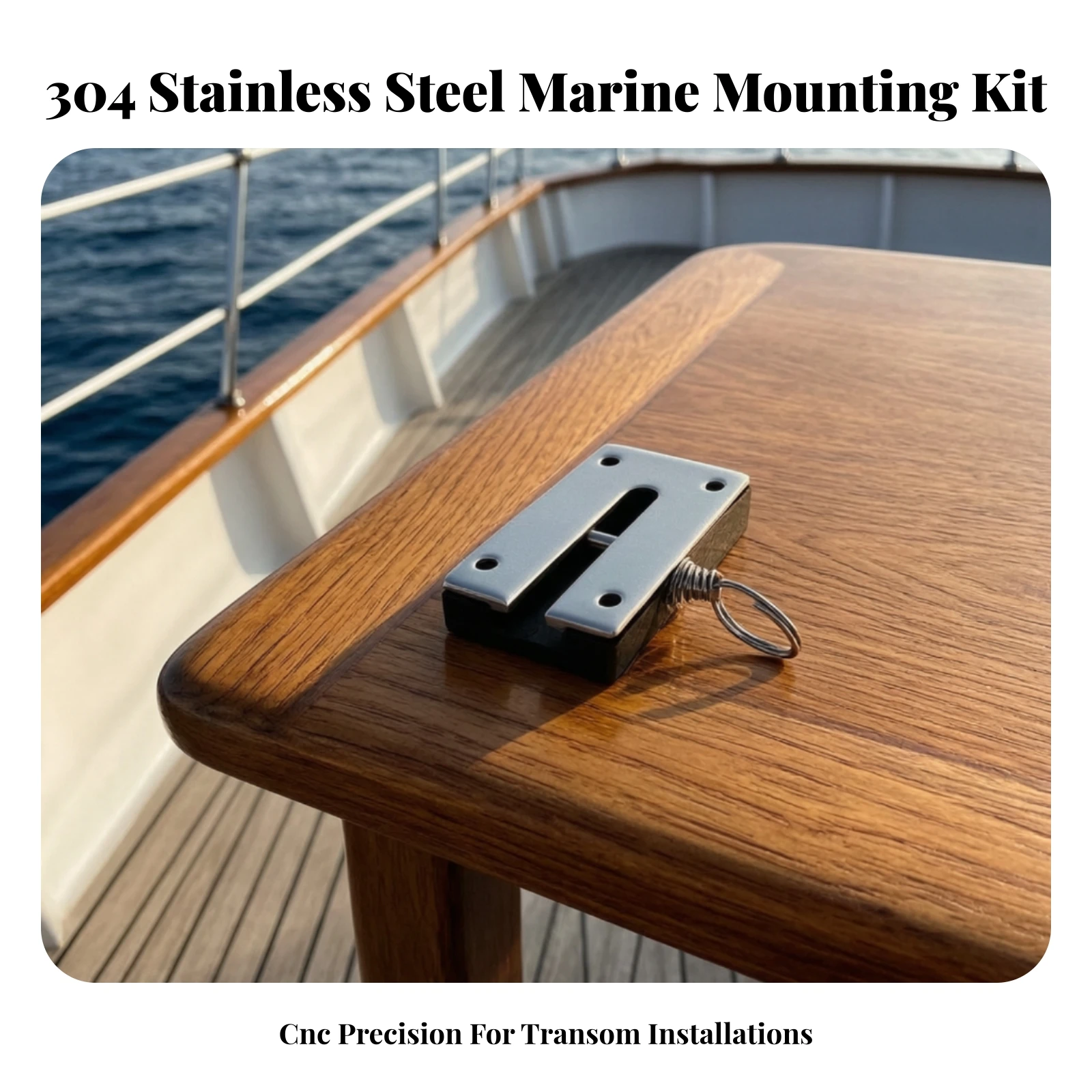 Transom Ladder Bracket Marine Grade Dive Ladder Bracket Stainless Steel Heavy Duty for Boat Owners, Swim Platform