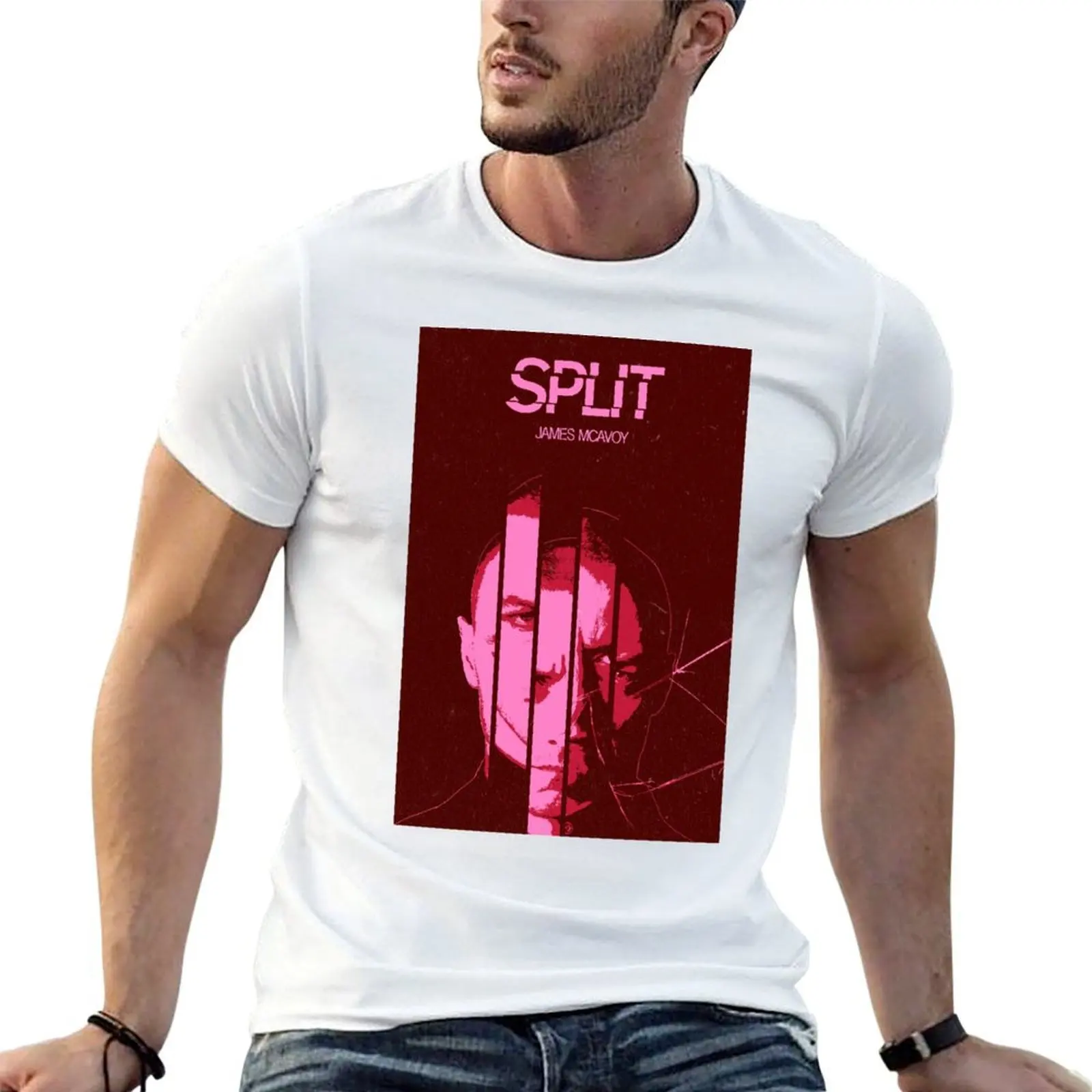 

James McAvoy - Split Print. T-Shirt man t shirts for men cotton t shirt pack T-Shirt