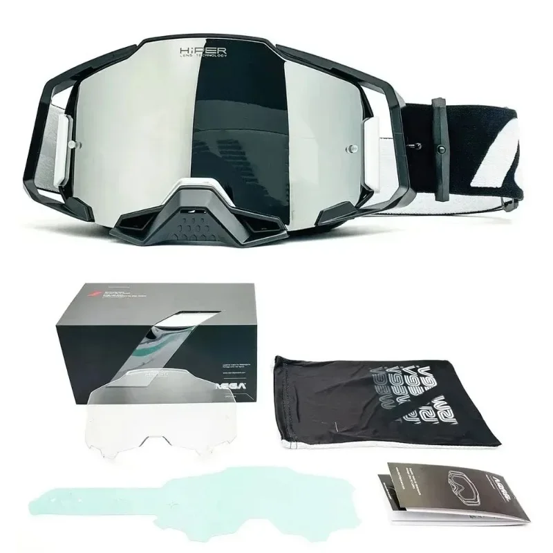 Outdoor Off-road Motocross ATV Dirt Bike Ski Snowmobile Protective Goggles Windproof UV Lens Eyewear for Helmet Use​