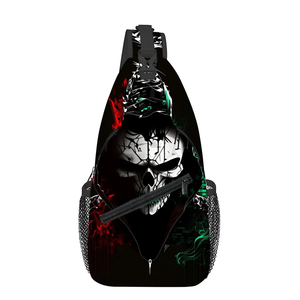 

Skeleton Joker Print Small Chest Bag Men's and women's Best Gift 2D Cartoon Large Capacity Outdoor Sports Leisure Fashion