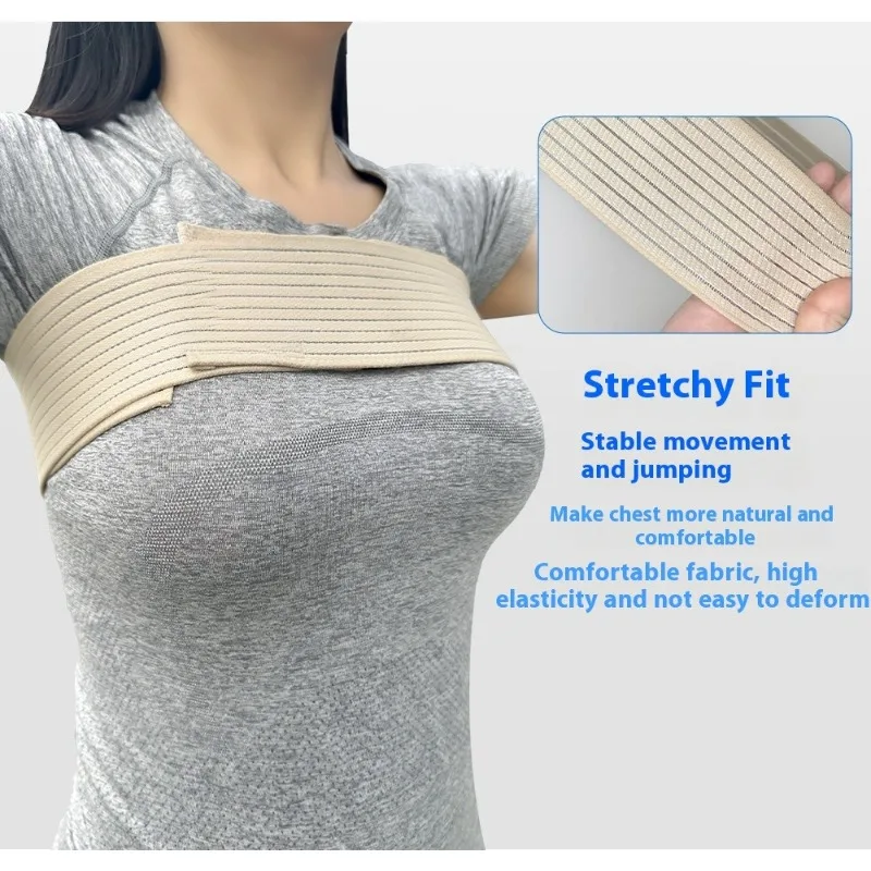 Bande d'entraînement élastique pour femmes, Support de poitrine, correcteur de Posture respirant, corde à sauter, course à pied, Fitness, Anti-choc, sport confortable