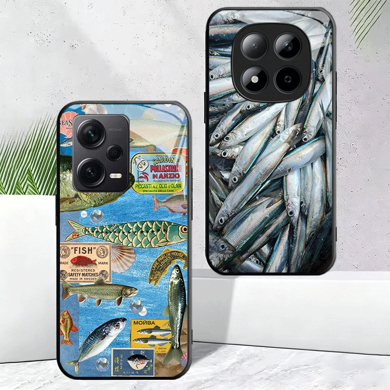 Discounted Salted Fish Tempered Glass Phone Case for Xiaomi Redmi Note 12 13 14 15 Pro Plus + 12S 11S 4G 11T 5G 11E 10 Shockproo