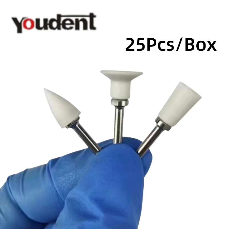 Youdent One Gloss Dental Silicone Polishing Heads with Mandrel Shank for Finishing Polishing Composite Restorations Sterilizable