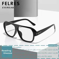 Men Women Anti-fatigue Eye Protection Reading Glasses Anti Blue Light Large Frame Square Designer Magnifiers Presbyopic Glasses