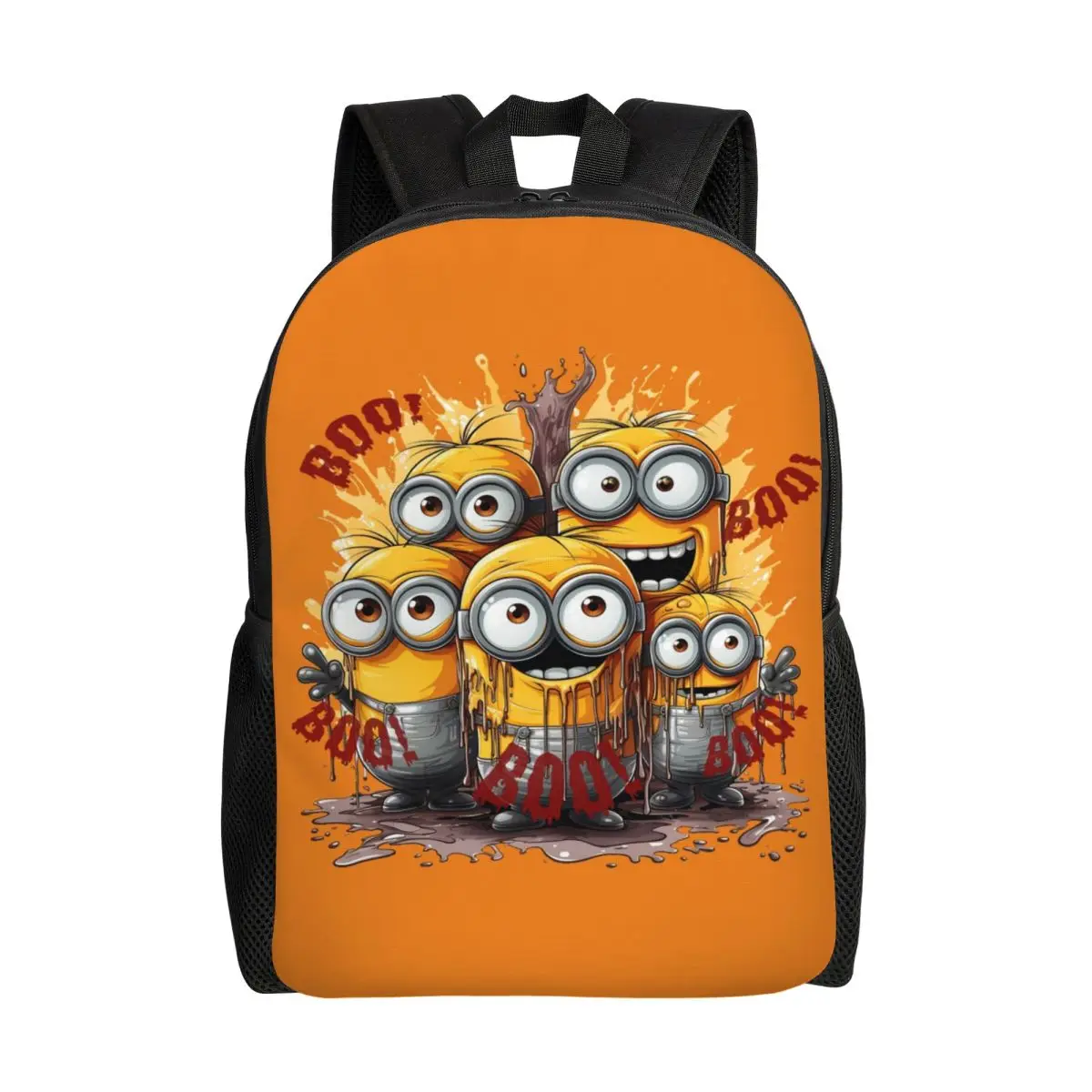 Aangepaste Minions Halloween BOO laptoprugzak dames heren casual boekentas voor schoolstudenten tassen