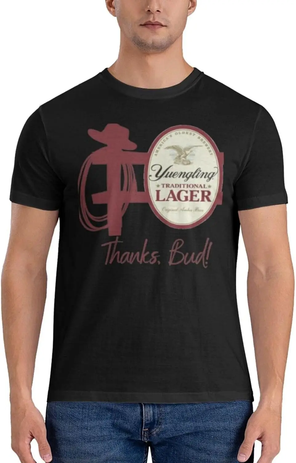 Yuenglings Men's Classic Unisex Cotton T-Shirt for Men & Women, Classic Tee Black