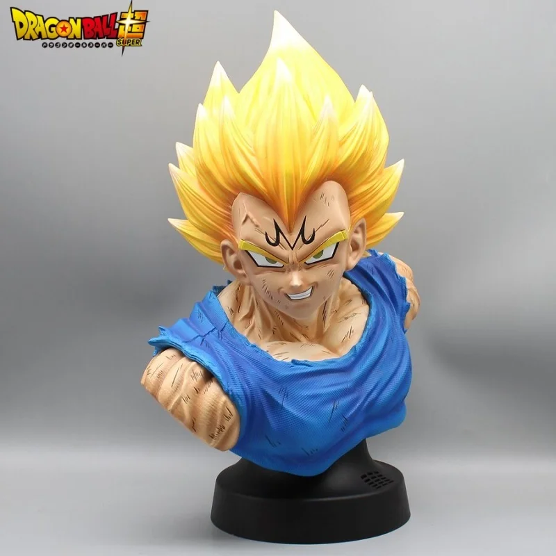 

New 37cm Dragon Ball Z Anime Figure Demonized Vegeta Half Bust Super Saiyan Pvc Model Decoration Ornaments Collection Gift Toys