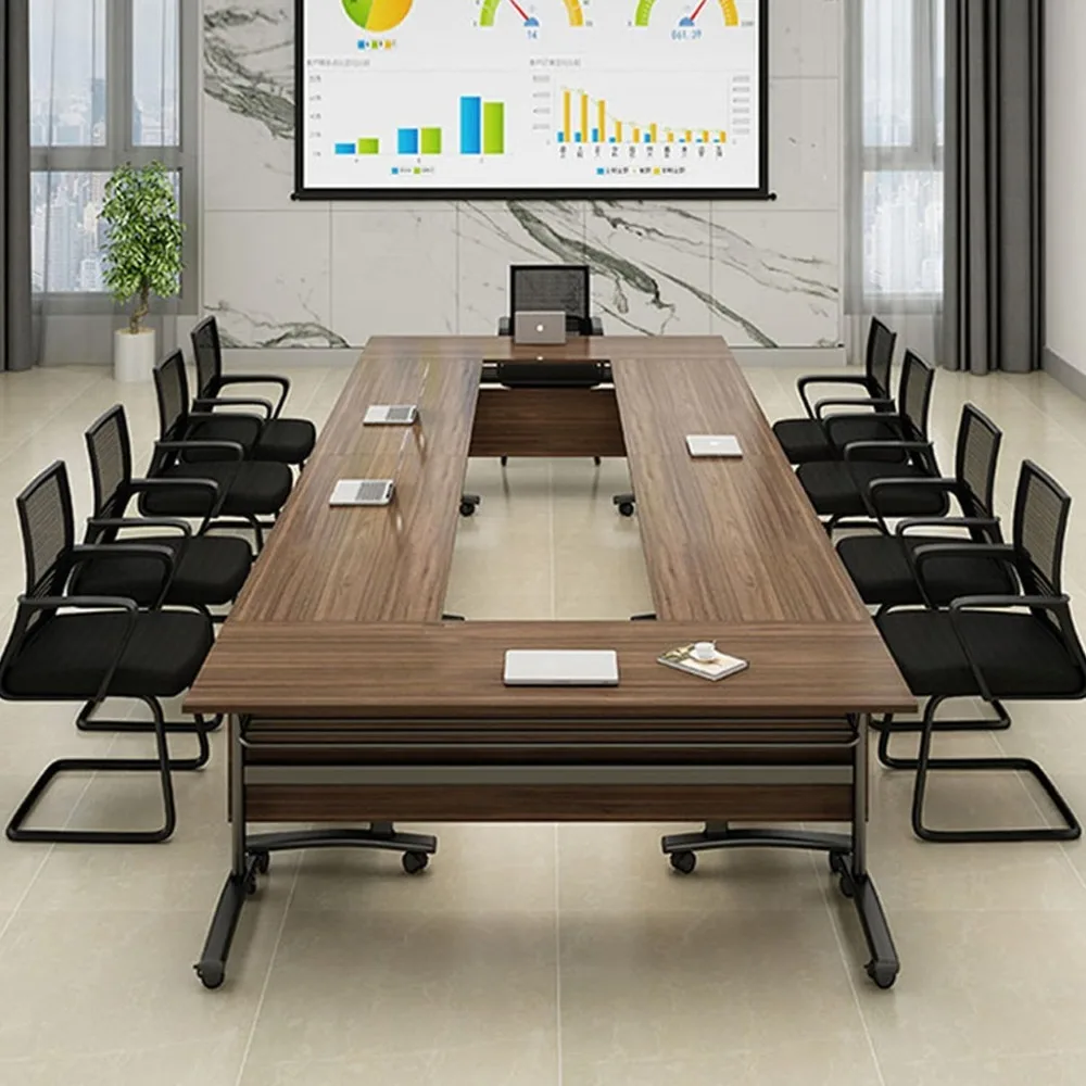 

Conference TableFolding Conference Room Tables,Large Meeting Seminar Table for Conference Room,Modern Mobile Training Room Table