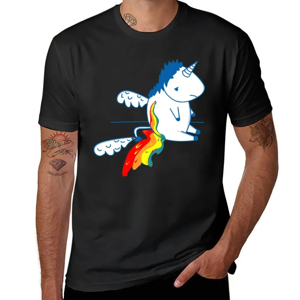 Divertidos De UNICORNIO ARCOIRIS Unicornio Arcoiris T-shirt Round Neck Motion Tshirt Graphic Vintage Travel Funny Vintag Eur Siz